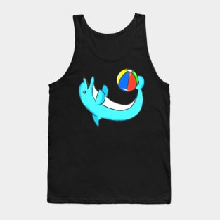 cute dolphin design whale fish animal welfare dolphin Tank Top